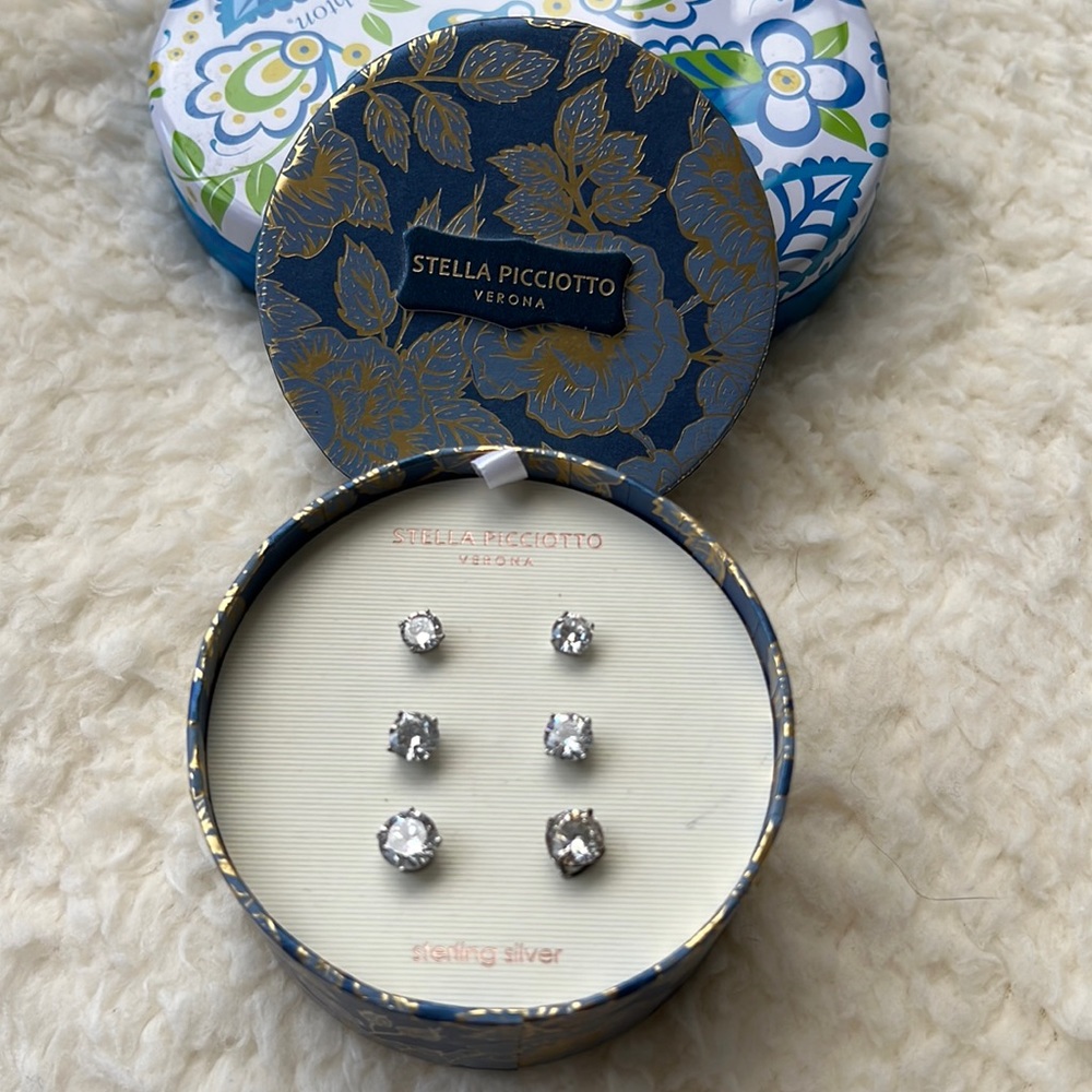 NIB Stella Picciotto CZ Earrings (3 pair)